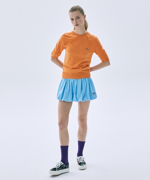 Mardi Mercredi(マルディメクルディ)の「CASHMERE BLENDED TOP SHORT SLEEVE ESSENTIAL / カシミヤ ブレンド トップ ショート スリーブ エッセンシャル(ニット/セーター・レディース・ブルー/ターコイズブルー/フューシャピンク/ピンク/オレンジ/パープル/ライトグリーン/イエロー/レッド・FREE)」の19枚目の写真
