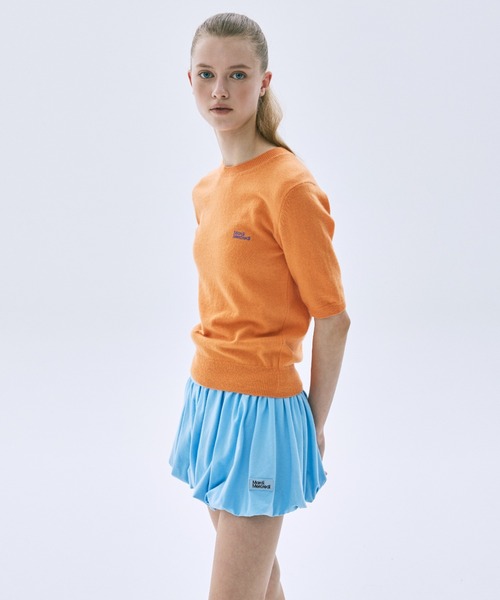 Mardi Mercredi(マルディメクルディ)の「CASHMERE BLENDED TOP SHORT SLEEVE ESSENTIAL / カシミヤ ブレンド トップ ショート スリーブ エッセンシャル(ニット/セーター・レディース・ブルー/ターコイズブルー/フューシャピンク/ピンク/オレンジ/パープル/ライトグリーン/イエロー/レッド・FREE)」の18枚目の写真