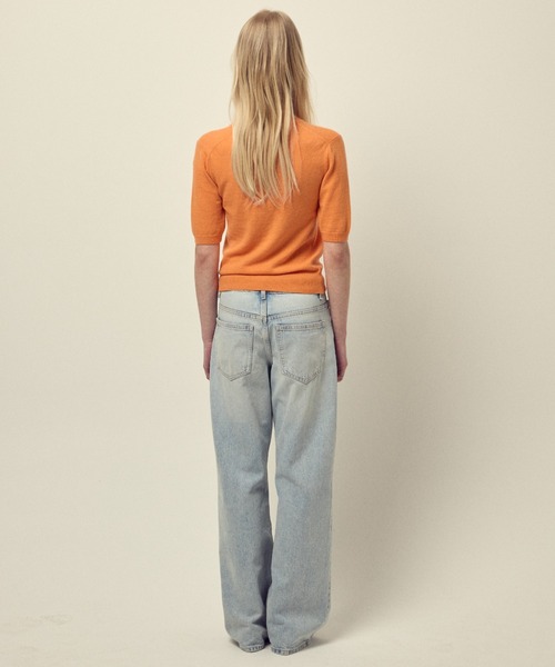 Mardi Mercredi(マルディメクルディ)の「CASHMERE BLENDED TOP SHORT SLEEVE ESSENTIAL / カシミヤ ブレンド トップ ショート スリーブ エッセンシャル(ニット/セーター・レディース・ブルー/ターコイズブルー/フューシャピンク/ピンク/オレンジ/パープル/ライトグリーン/イエロー/レッド・FREE)」の16枚目の写真