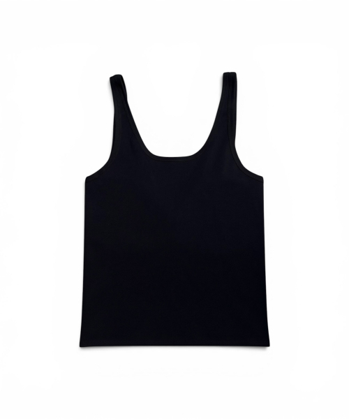 BORN SLIPPY（ボーンスリッピー）の「Crystal Stud Henley Tank (Black)（Tシャツ/カットソー・レディース・その他・FREE）」の2枚目の写真