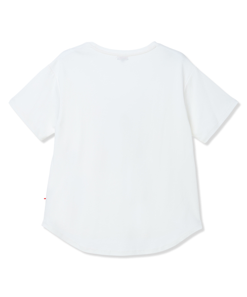 Petit Honfleur(プチオンフルール)の「【イラストレーターコラボ】ドットモチーフプリントTシャツ【接触冷感・UVカット・オーガニックコットンブレンド】(Tシャツ/カットソー・レディース・ホワイト/ネイビー・M/L)」の18枚目の写真