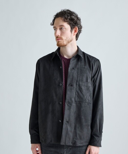 MEN'S BIGI（メンズビギ）の「フェイクスエード リラックスフィットシャツ（シャツ/ブラウス・メンズ・チャコールグレー/ブラウン/ブラック・01/02/03/04）」の22枚目の写真