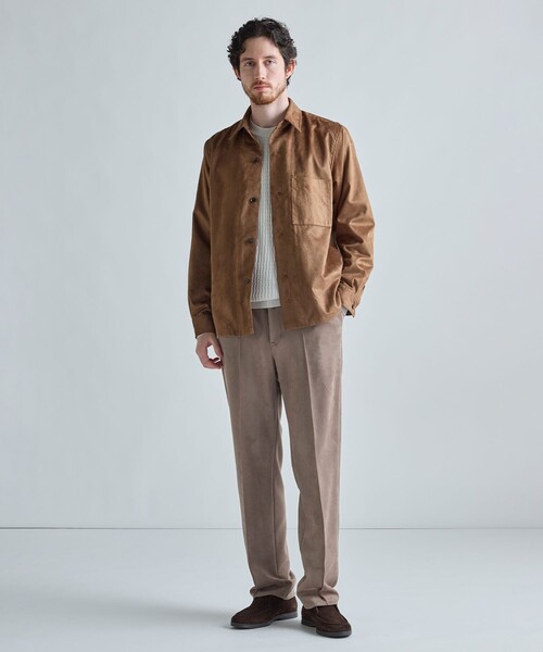 MEN'S BIGI（メンズビギ）の「フェイクスエード リラックスフィットシャツ（シャツ/ブラウス・メンズ・チャコールグレー/ブラウン/ブラック・01/02/03/04）」の4枚目の写真