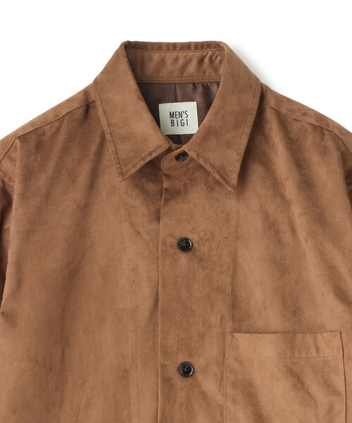 MEN'S BIGI（メンズビギ）の「フェイクスエード リラックスフィットシャツ（シャツ/ブラウス・メンズ・チャコールグレー/ブラウン/ブラック・01/02/03/04）」の7枚目の写真