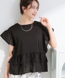 SHOO・LA・RUE | 【S-LL/洗濯機可】着るだけで決まる 主役級フリルトップス(Tシャツ/カットソー)
