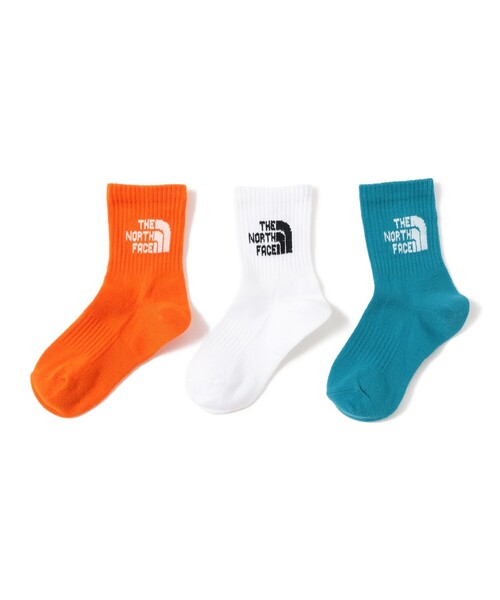 THE NORTH FACE（ザノースフェイス）の「THE NORTH FACE / ジャカード ロゴ 3P ソックス 2026FW（16～21cm）（ソックス/靴下・キッズ・その他/その他1・JL(19-21㎝）/JM(16-18㎝））」の2枚目の写真