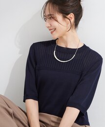 SHOO・LA・RUE | 【S-LL/二の腕カバー】品よく決まる 5分袖デザインニット(ニット/セーター)