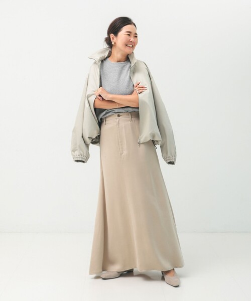 Demi-Luxe BEAMS(デミルクス ビームス)の「サテン パフ ブルゾン(ブルゾン・レディース・ブラック/ライトベージュ・36/38)」の14枚目の写真