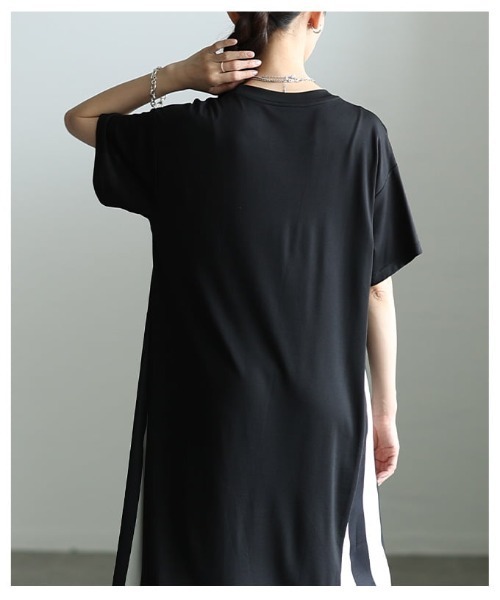 Sawa a la mode(サワアラモード)の「ストライプ切替フレアロングワンピース(ワンピース・レディース・ブラック・FREE)」の15枚目の写真