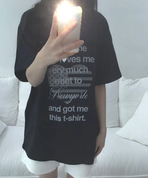 VIVID LADY(ビビッドレディー)の「ハートフラッグプリント 半袖カットソー(Tシャツ/カットソー・レディース・ネイビー/ホワイト/ミント・FREE)」の20枚目の写真