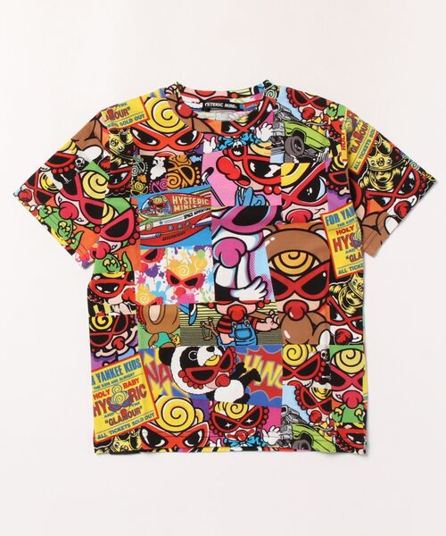 MINI MOTIFS COLLAGE総柄 Viscotex 半袖Tシャツ（Tシャツ/カットソー