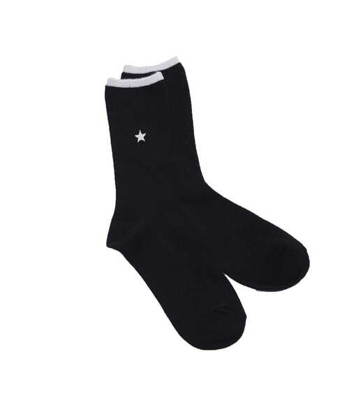 CONVERSE TOKYO(コンバーストウキョウ)の「TOP LINE SOCKS(ソックス/靴下・レディース・ブラック/オフホワイト/グレー・S/M)」の1枚目の写真