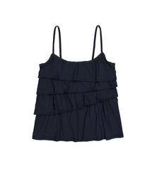 Unbalanced Frill Cami Navy