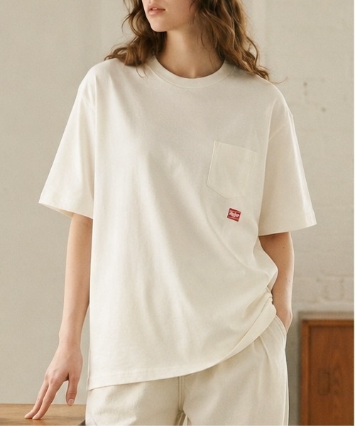 Rawlings(ローリングス)の「【Rawlings/ローリングス】RAWLINGS BACK PK T / バックプリントTシャツ 半袖 クルーネック(Tシャツ/カットソー・レディース・ホワイト/グレー・LARGE/X-LARGE/MEDIUM)」の2枚目の写真