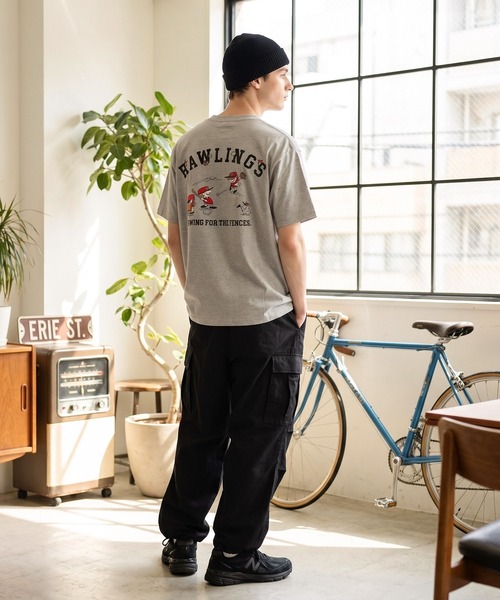 Rawlings(ローリングス)の「【Rawlings/ローリングス】RAWLINGS BACK PK T / バックプリントTシャツ 半袖 クルーネック(Tシャツ/カットソー・レディース・ホワイト/グレー・LARGE/X-LARGE/MEDIUM)」の8枚目の写真