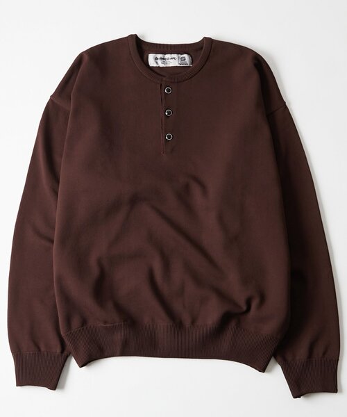 Sourcream(サワークリーム)の「【Sourcream】ウエスタンボタンヘンリーネックニット(ニット/セーター・メンズ・ブラック/ブラウン/アイボリー・FREE)」の3枚目の写真