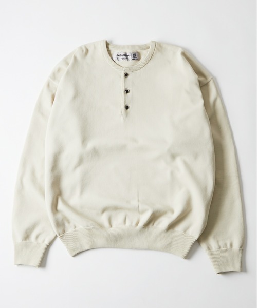 Sourcream(サワークリーム)の「【Sourcream】ウエスタンボタンヘンリーネックニット(ニット/セーター・メンズ・ブラック/ブラウン/アイボリー・FREE)」の1枚目の写真