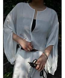RIM.ARK（リムアーク）の「Open sleeve sheer SH(オープンスリーブシアーシャツ)（シャツ/ブラウス）」