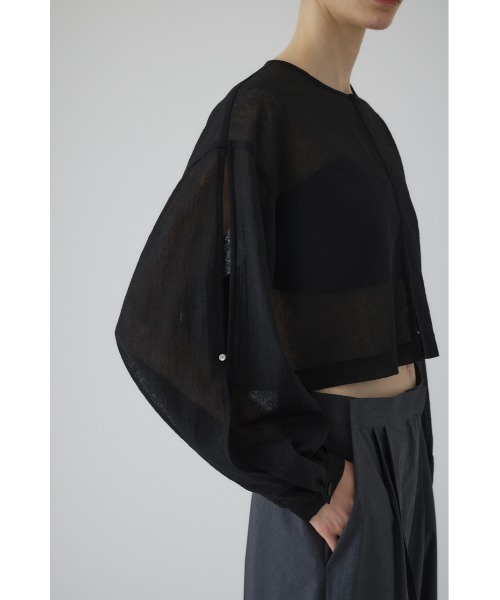 RIM.ARK(リムアーク)の「【RESTOCK PRE ORDER】Open sleeve sheer SH(シアー リラックス ワイド シャツ)(シャツ/ブラウス・レディース・ホワイト/ブラック・FREE)」の22枚目の写真