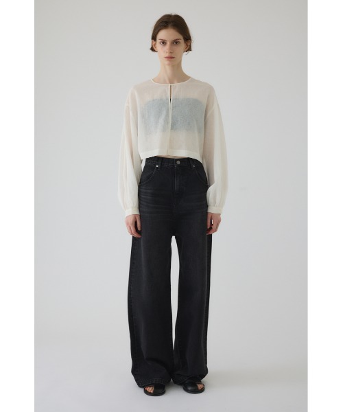 RIM.ARK(リムアーク)の「【RESTOCK PRE ORDER】Open sleeve sheer SH(シアー リラックス ワイド シャツ)(シャツ/ブラウス・レディース・ホワイト/ブラック・FREE)」の15枚目の写真