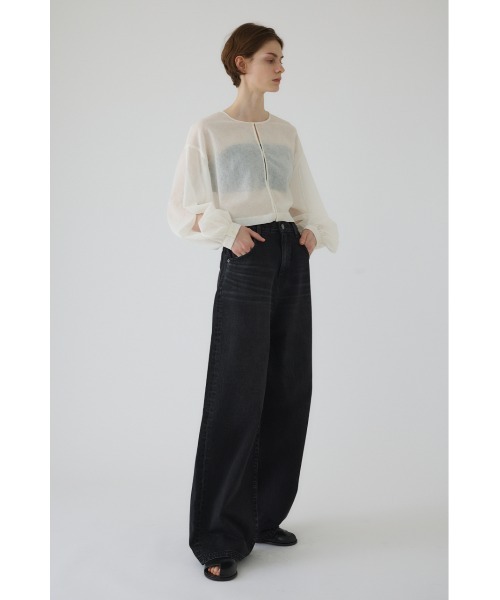 RIM.ARK(リムアーク)の「【RESTOCK PRE ORDER】Open sleeve sheer SH(シアー リラックス ワイド シャツ)(シャツ/ブラウス・レディース・ホワイト/ブラック・FREE)」の16枚目の写真