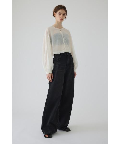RIM.ARK(リムアーク)の「【RESTOCK PRE ORDER】Open sleeve sheer SH(シアー リラックス ワイド シャツ)(シャツ/ブラウス・レディース・ホワイト/ブラック・FREE)」の18枚目の写真