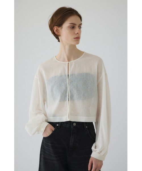 RIM.ARK(リムアーク)の「【RESTOCK PRE ORDER】Open sleeve sheer SH(シアー リラックス ワイド シャツ)(シャツ/ブラウス・レディース・ホワイト/ブラック・FREE)」の7枚目の写真