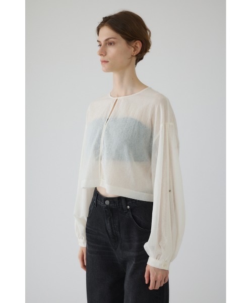 RIM.ARK(リムアーク)の「【RESTOCK PRE ORDER】Open sleeve sheer SH(シアー リラックス ワイド シャツ)(シャツ/ブラウス・レディース・ホワイト/ブラック・FREE)」の10枚目の写真