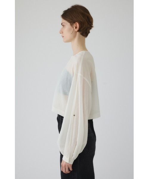 RIM.ARK(リムアーク)の「【RESTOCK PRE ORDER】Open sleeve sheer SH(シアー リラックス ワイド シャツ)(シャツ/ブラウス・レディース・ホワイト/ブラック・FREE)」の11枚目の写真