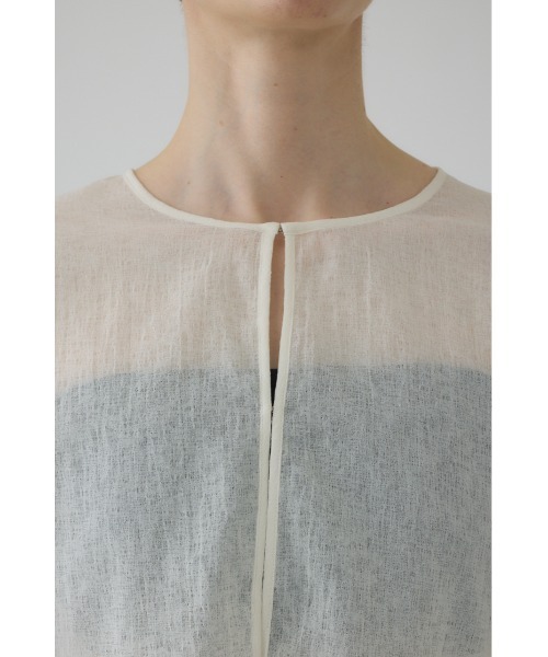 RIM.ARK(リムアーク)の「【RESTOCK PRE ORDER】Open sleeve sheer SH(シアー リラックス ワイド シャツ)(シャツ/ブラウス・レディース・ホワイト/ブラック・FREE)」の4枚目の写真