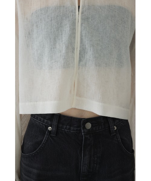 RIM.ARK(リムアーク)の「【RESTOCK PRE ORDER】Open sleeve sheer SH(シアー リラックス ワイド シャツ)(シャツ/ブラウス・レディース・ホワイト/ブラック・FREE)」の5枚目の写真