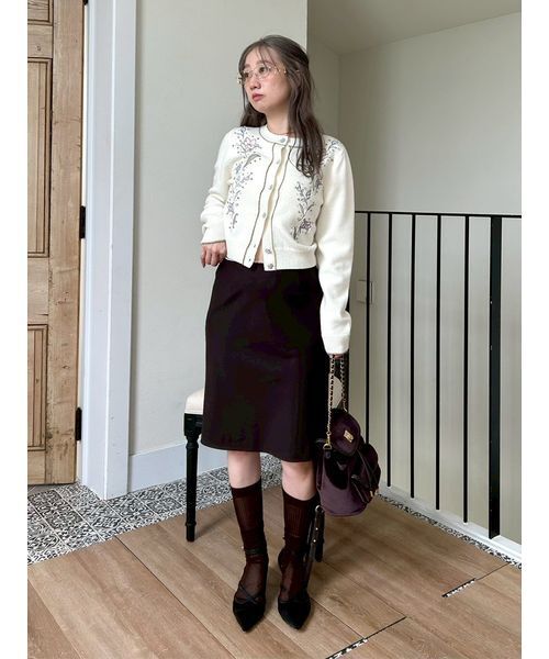 LILY BROWN(リリーブラウン)の「ニーレングスミディスカート(スカート・レディース・グレー/チェック/ブラウン・0/1)」の21枚目の写真