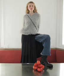 SN Pleated Wrap Skirt (Navy)