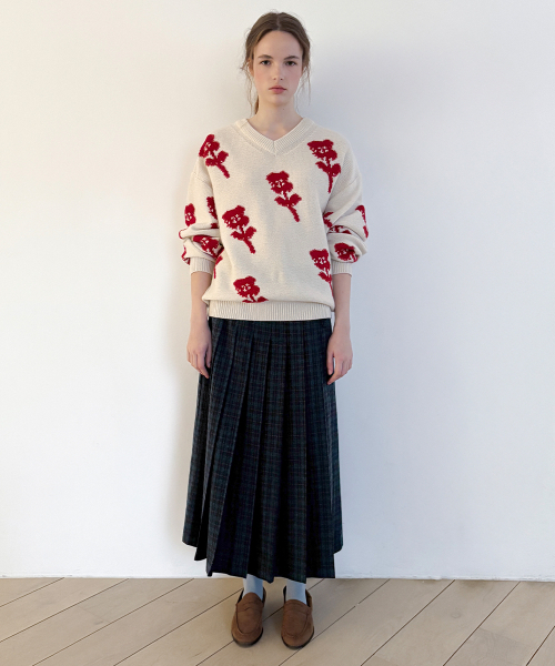 SINOON（シヌーン）の「SN Pleated Wrap Skirt (Navy)（スカート・レディース・ネイビー・SMALL/MEDIUM）」の3枚目の写真