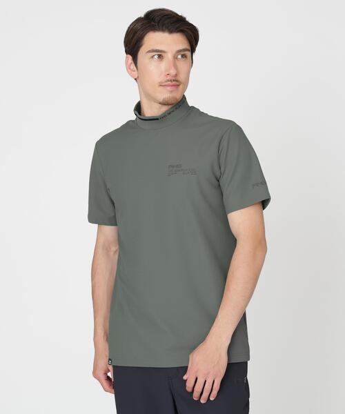 PING（ピン）の「【PING APPAREL】ワッフルロゴジャカード襟ハイネックシャツ (MENS)（Tシャツ/カットソー・メンズ・ホワイト/グレー/ブラック・M/LL/LL1/L/S）」の3枚目の写真