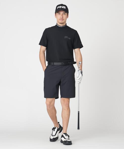 PING（ピン）の「【PING APPAREL】ワッフルロゴジャカード襟ハイネックシャツ (MENS)（Tシャツ/カットソー・メンズ・ホワイト/グレー/ブラック・M/LL/LL1/L/S）」の6枚目の写真