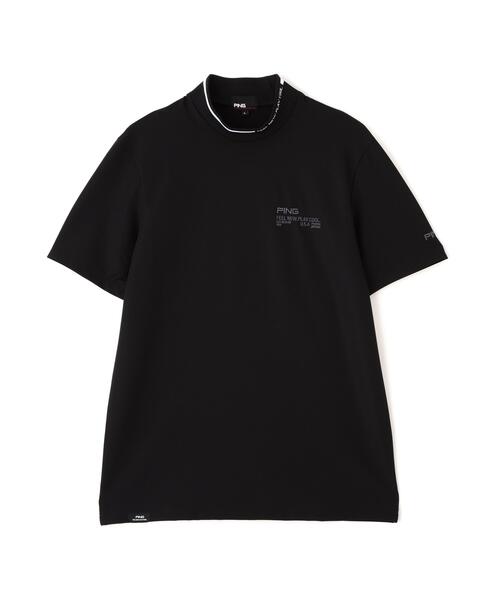 PING（ピン）の「【PING APPAREL】ワッフルロゴジャカード襟ハイネックシャツ (MENS)（Tシャツ/カットソー・メンズ・ホワイト/グレー/ブラック・M/LL/LL1/L/S）」の7枚目の写真
