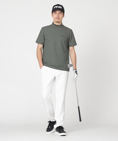 PING（ピン）の「【PING APPAREL】ワッフルロゴジャカード襟ハイネックシャツ (MENS)（Tシャツ/カットソー・メンズ・ホワイト/グレー/ブラック・M/LL/LL1/L/S）」の13枚目の写真