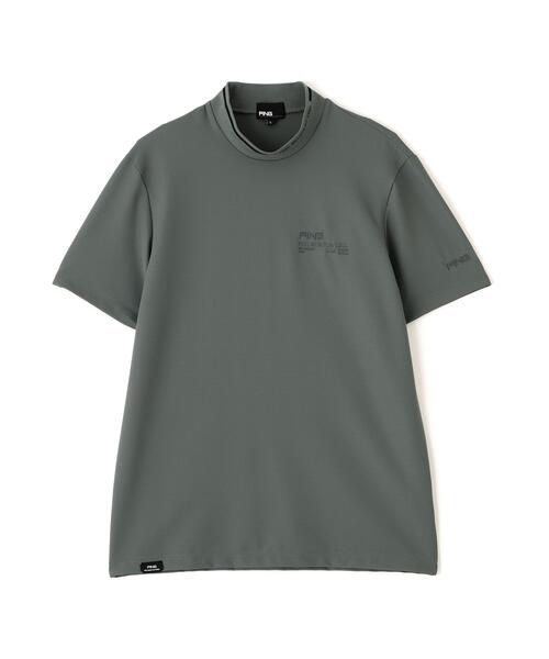 PING（ピン）の「【PING APPAREL】ワッフルロゴジャカード襟ハイネックシャツ (MENS)（Tシャツ/カットソー・メンズ・ホワイト/グレー/ブラック・M/LL/LL1/L/S）」の14枚目の写真