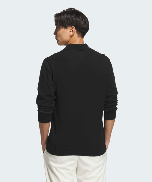adidas(アディダス)の「ニット ポロシャツ 長袖【adidas Golf/アディダスゴルフ】(ポロシャツ・メンズ・ブラック・X-LARGE/MEDIUM/LARGE)」の2枚目の写真