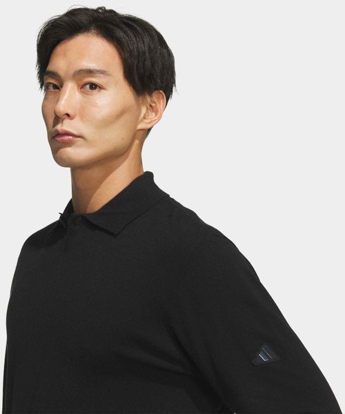 adidas(アディダス)の「ニット ポロシャツ 長袖【adidas Golf/アディダスゴルフ】(ポロシャツ・メンズ・ブラック・X-LARGE/MEDIUM/LARGE)」の3枚目の写真