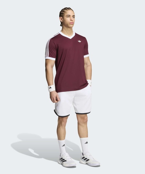 adidas(アディダス)の「テニス クラシックス 半袖Tシャツ / アディダス adidas(Tシャツ/カットソー・メンズ・レッド・XX-LARGE/XXX-LARGE/LARGE/MEDIUM/SMALL/X-LARGE)」の5枚目の写真
