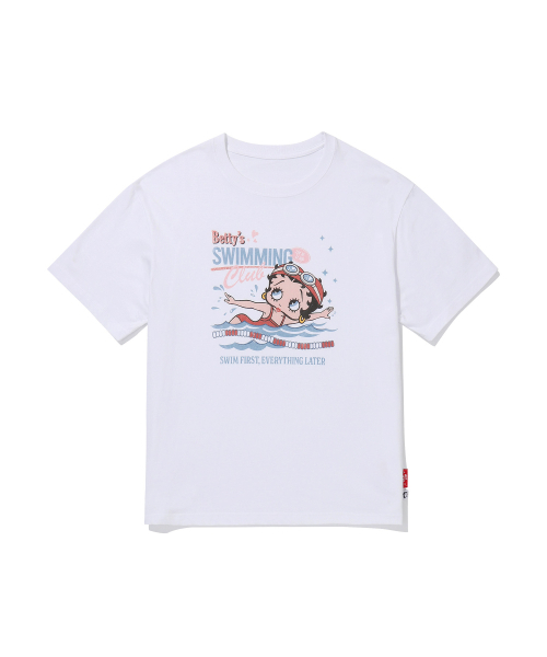 LOOPLOOP（ループループ）の「[スイマー ベティ_ホワイト_ベティブーブエディション] ルーズフィット半袖Tシャツ（Tシャツ/カットソー・レディース・その他・ONE SIZE）」の2枚目の写真