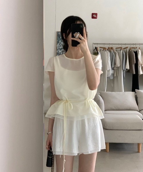 FAVORITO(ファヴォリート)の「レイヤード風ブラウス(シャツ/ブラウス・レディース・ベージュ/ピンク・F)」の16枚目の写真
