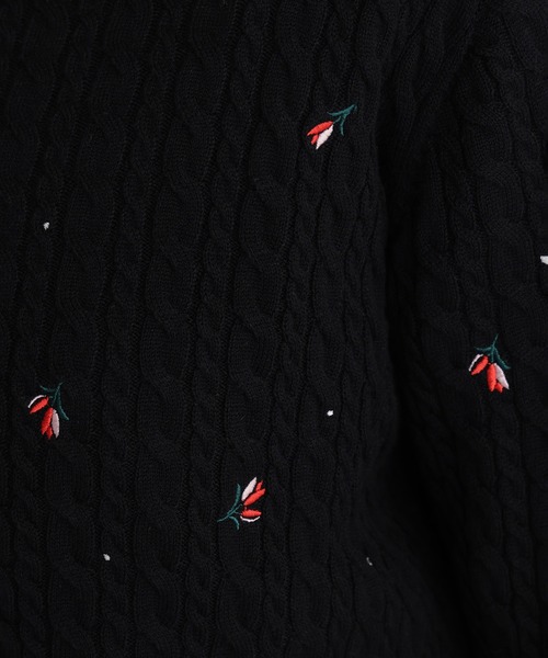 NATURAL BEAUTY BASIC(ナチュラルビューティーベーシック)の「ドットフラワー刺繍カーディガン(カーディガン/ボレロ・レディース・ベージュ系その他/ブラック系その他2/ホワイト系その他・フリ-)」の20枚目の写真