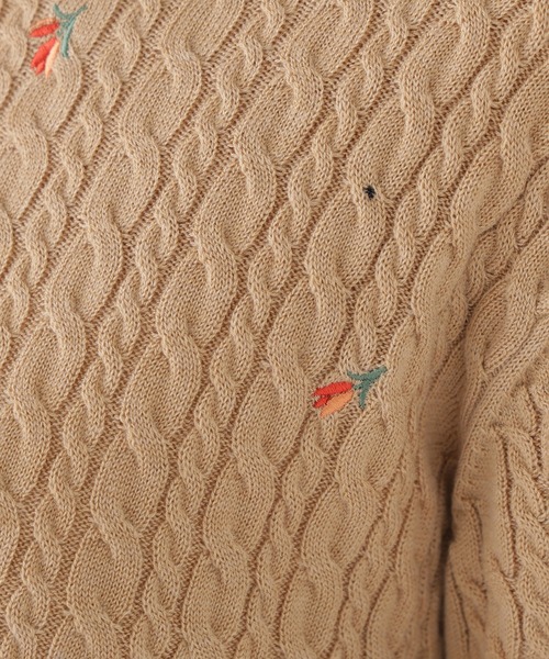 NATURAL BEAUTY BASIC(ナチュラルビューティーベーシック)の「ドットフラワー刺繍カーディガン(カーディガン/ボレロ・レディース・ベージュ系その他/ブラック系その他2/ホワイト系その他・フリ-)」の7枚目の写真