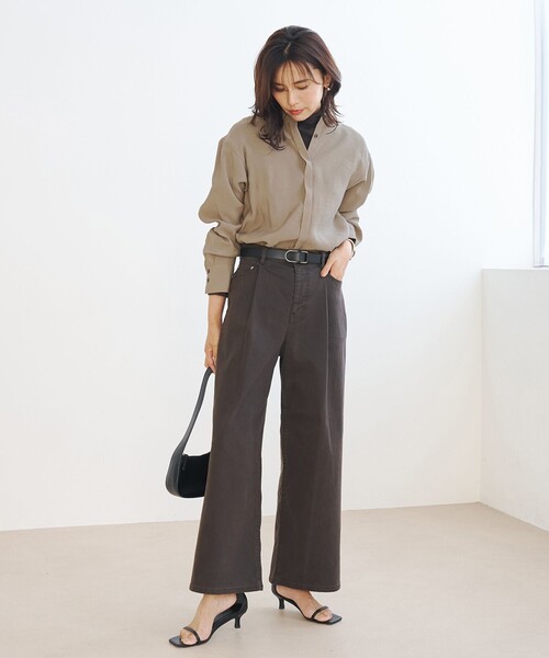 UNFILO(アンフィーロ)の「【一部店舗限定】UNFILO DENIM タックワイド(デニムパンツ・レディース・グレー系3/スカイブルー系1・SMALL/MEDIUM/LARGE)」の3枚目の写真