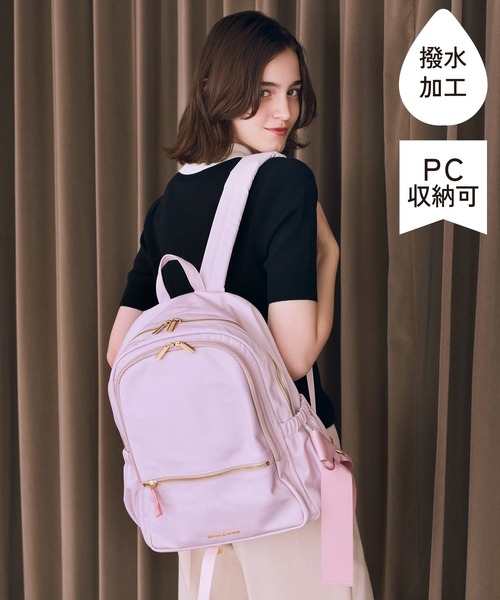 Maison de FLEUR リュック ピンク 撥水加工ポケットリュック（バックパック/リュック）｜Maison de FLEUR