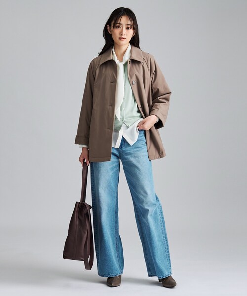 INDIVI(インディヴィ)の「【ウール混/美素材】ベーシック丸首カーディガン(カーディガン/ボレロ・レディース・チャコール/ブラック系3/ベージュ系その他6/レッド系1/グリーン系・13/05/34/15 /38)」の15枚目の写真