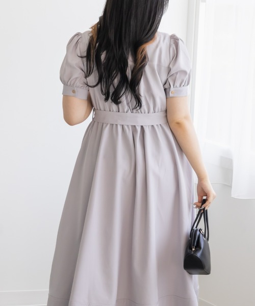 CLETTE(クレット)の「サファリポケットシャツワンピース(ワンピース・レディース・ブラウン/ネイビー/ラベンダー・4L/3L/LL)」の9枚目の写真